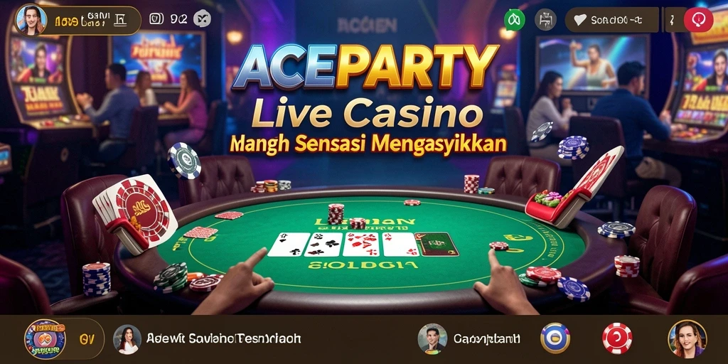 Tangkapan layar dari gameplay Live Casino yang mendebarkan di ACEPARTY.
