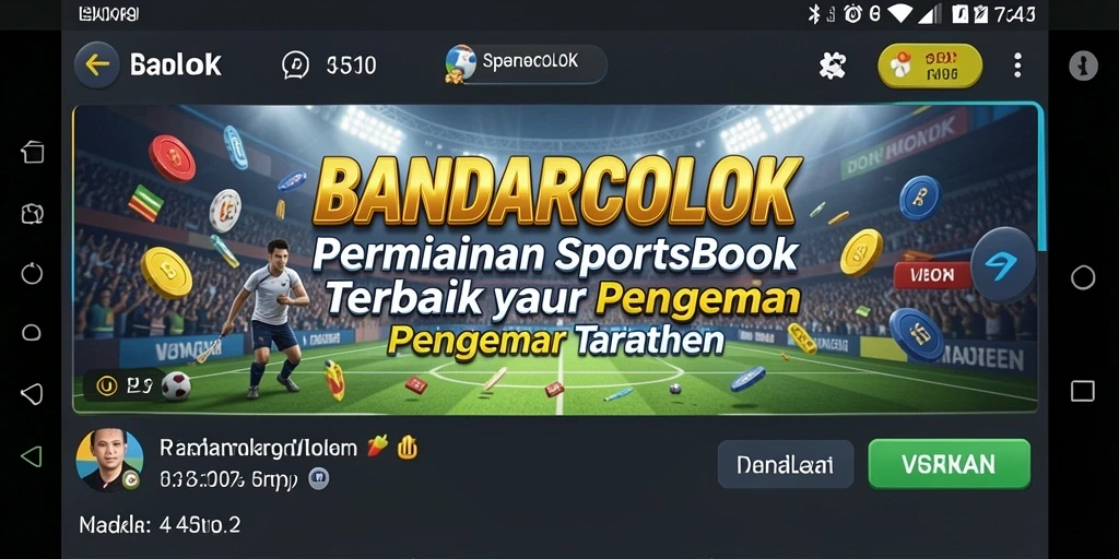 Tampilan utama BANDARCOLOK dengan berbagai pilihan taruhan olahraga.