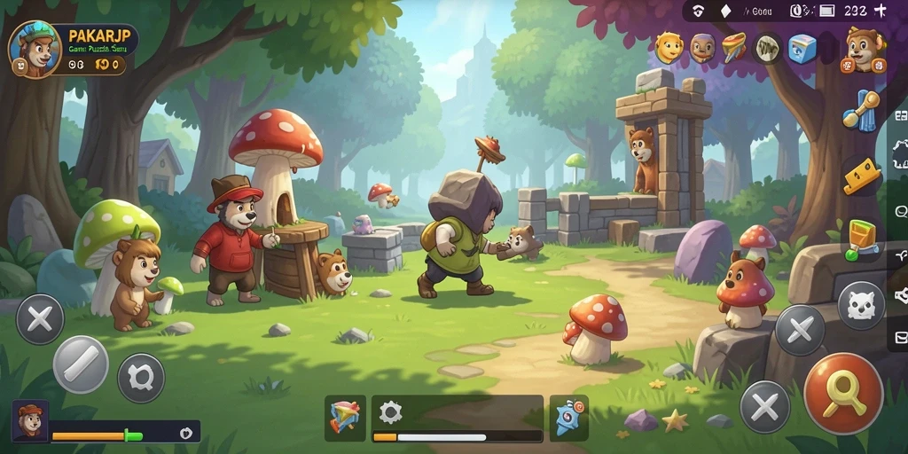 Tampilan gameplay PAKARJP dengan berbagai teka-teki menarik.