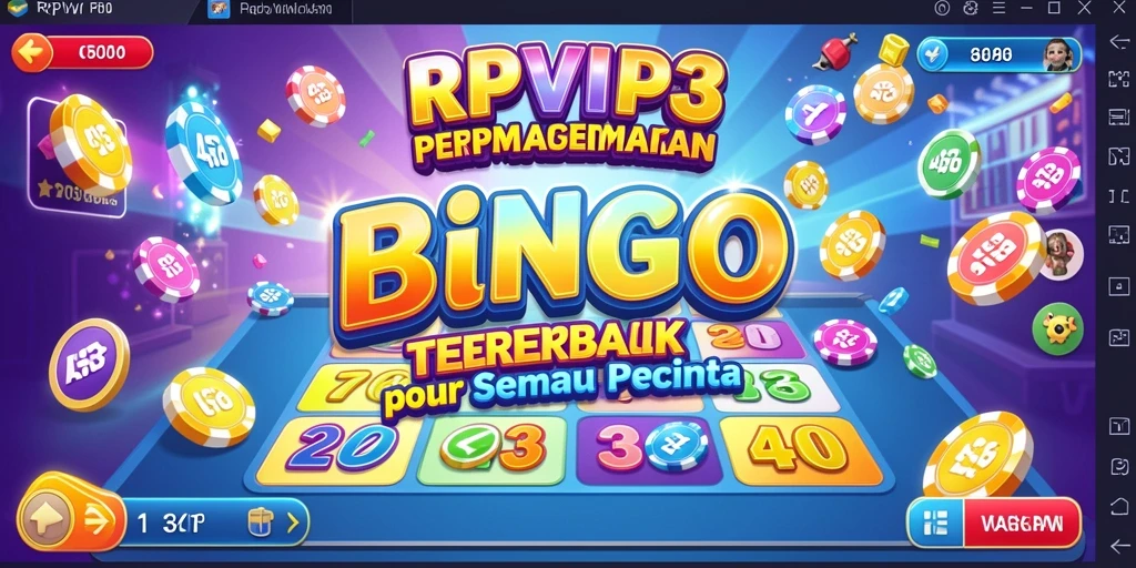 Tampilan seru gameplay Bingo di RPVIP3 yang menggugah semangat.