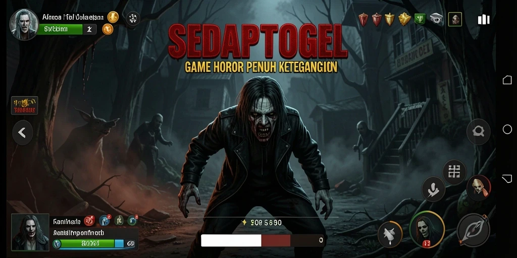 Gambaran gameplay mencekam SEDAPTOGEL saat eksplorasi.
