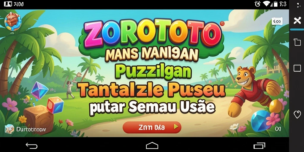 Screenshot gameplay ZOROTOTO menampilkan tantangan Puzzle yang menarik.